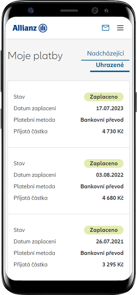 Moje platby