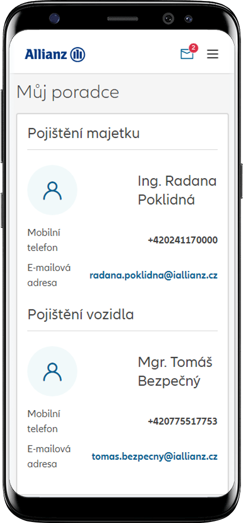 Kontakty na poradce